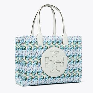 NWT Tory Burch Ella Small Tote Swan Print